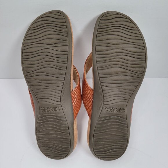 Vionic Hilda Woven Women's Brown Thong Sandals US Size US 11 - Picture 7 of 8